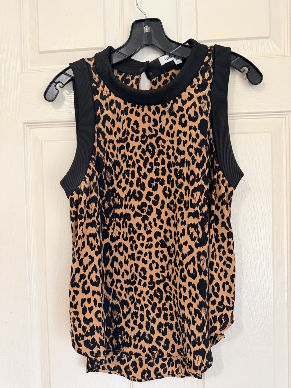 Elizabeth and James Leopard Print Sleeveless Blouse XS